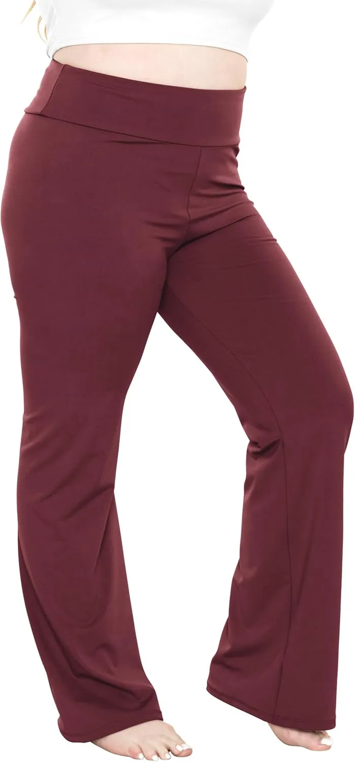 STRETCH IS COMFORT Women Plus Size High Waist Ultra Flex Capri and Full-Length Bootcut Yoga Pants | Comfy Leggings | XL-7X