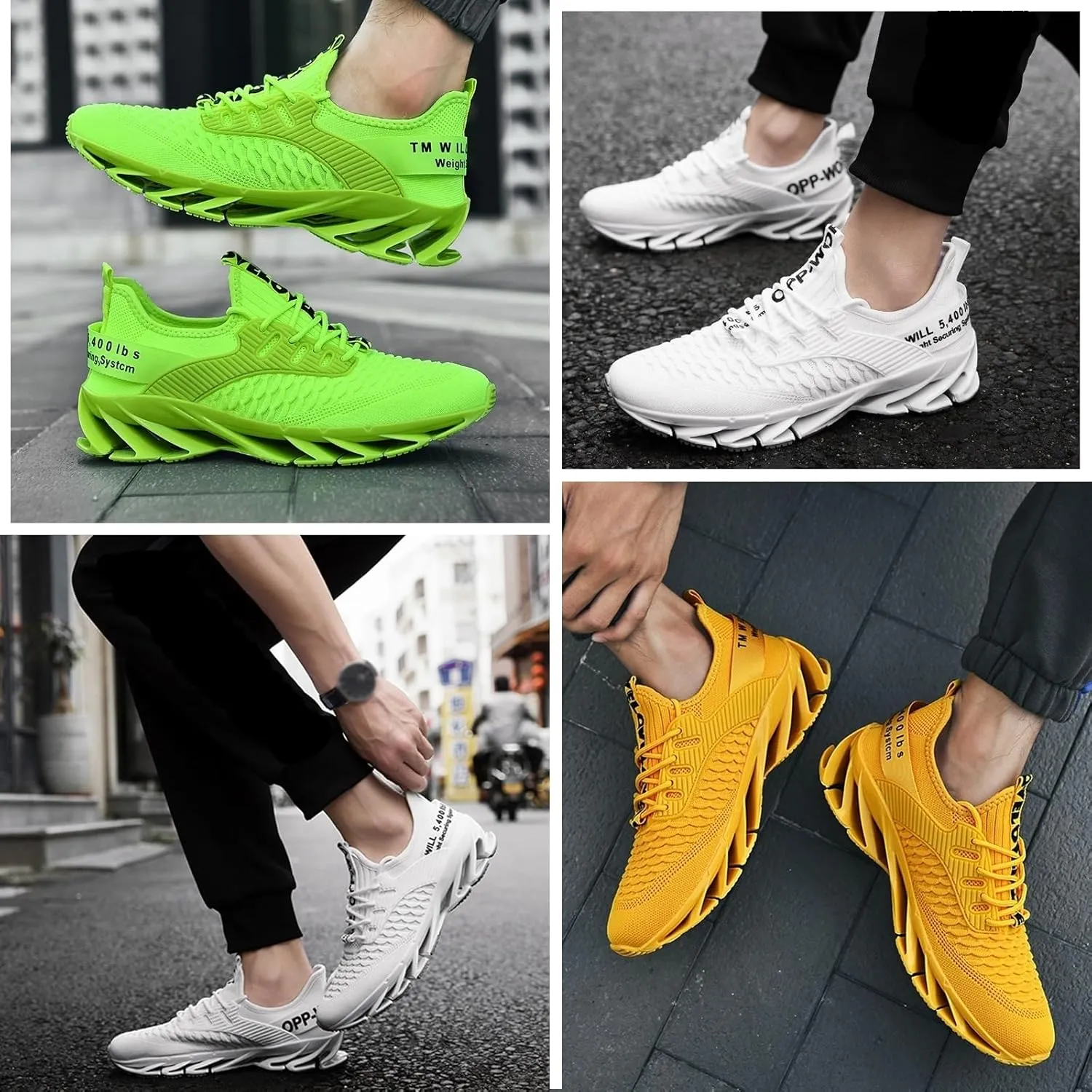Tallboost Sneakers, Height Boosting Shoes for Men, Mens Tallboost Shoes Walking Shoes Comfort Non Slip Breathable Knit Slip On Sneakers(White,US 11)