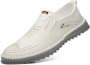 TangDao Men’s Loafers, Leather Slip On Moccasins Penny Loafers, Breathable Driving Walking Lightweight Casual Shoes