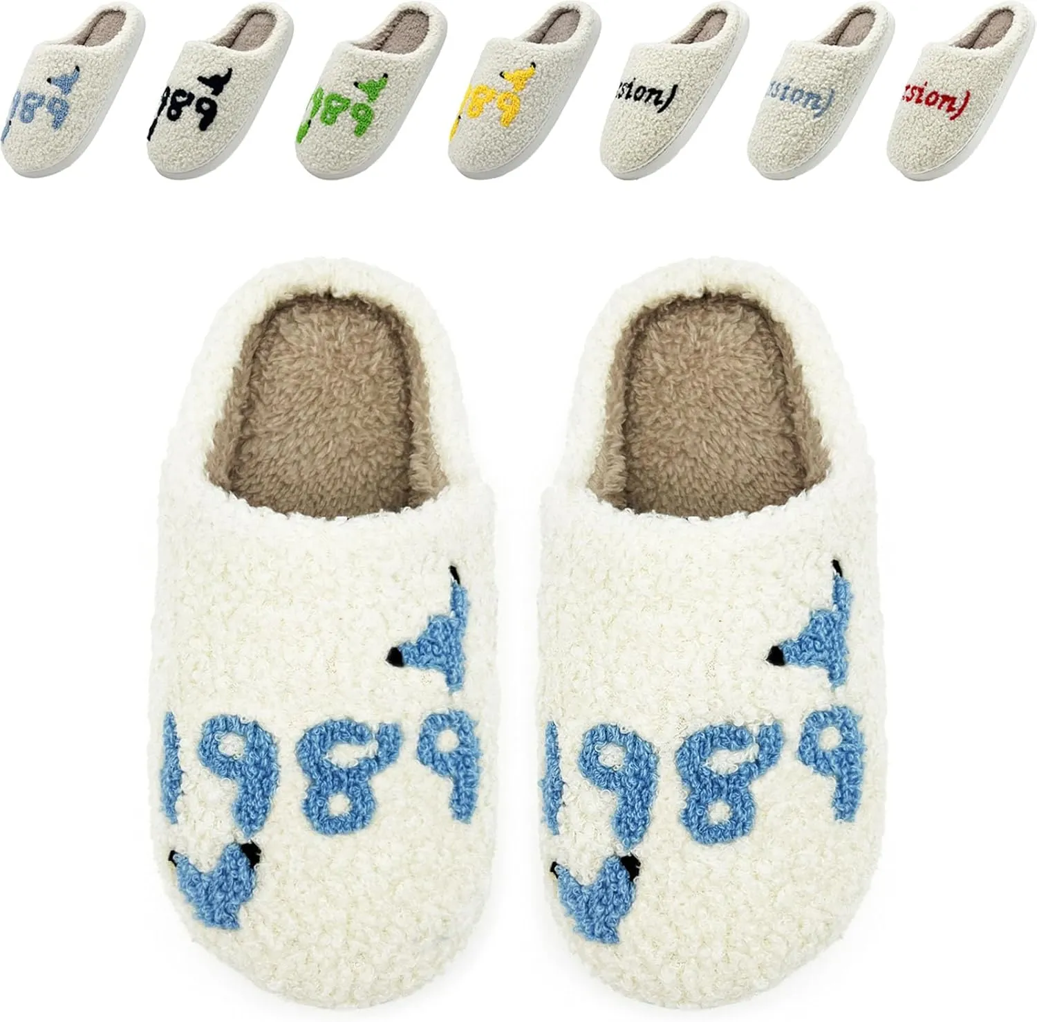 Taylors Slippers For Women Men, Comfy Ladies Bedroom Slipper, Birthday Gifts for Women, Cute House Shoe, Warm Fuzzy Indoor Memory Foam Slip on Shoes