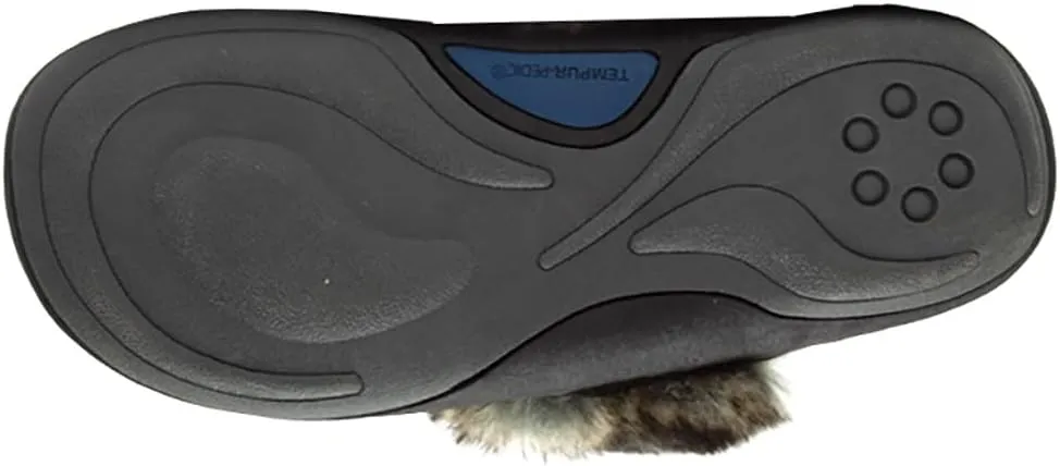Tempur-Pedic Womens Kensley Scuff Casual Slippers Casual - Black