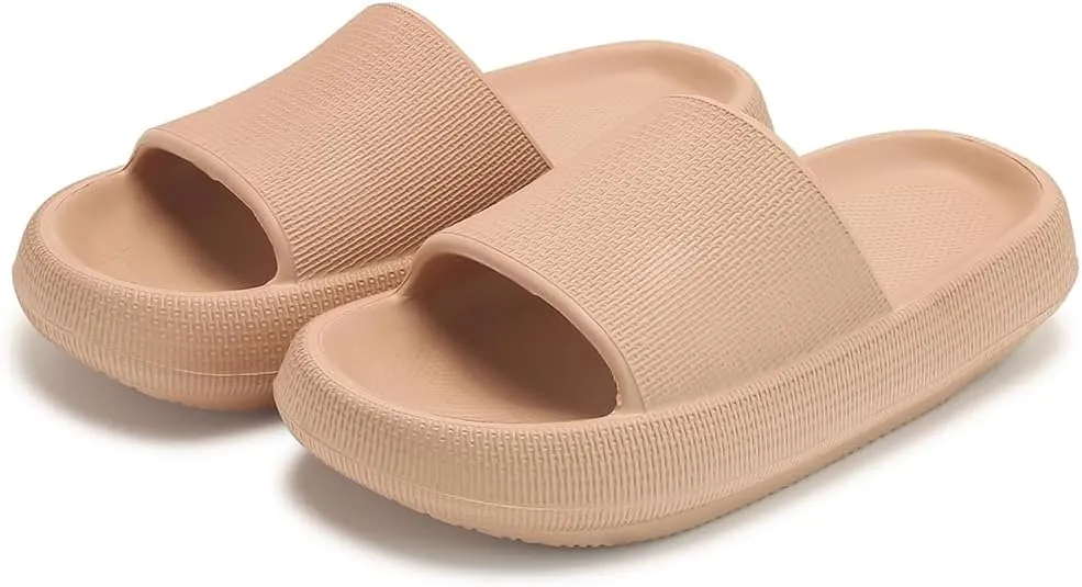 TOBVZOO Cloud Slippers for Women and Men, Cloud Slides Soft Thick Sole, Non Slip Bathroom Pillow Slippers Sandals