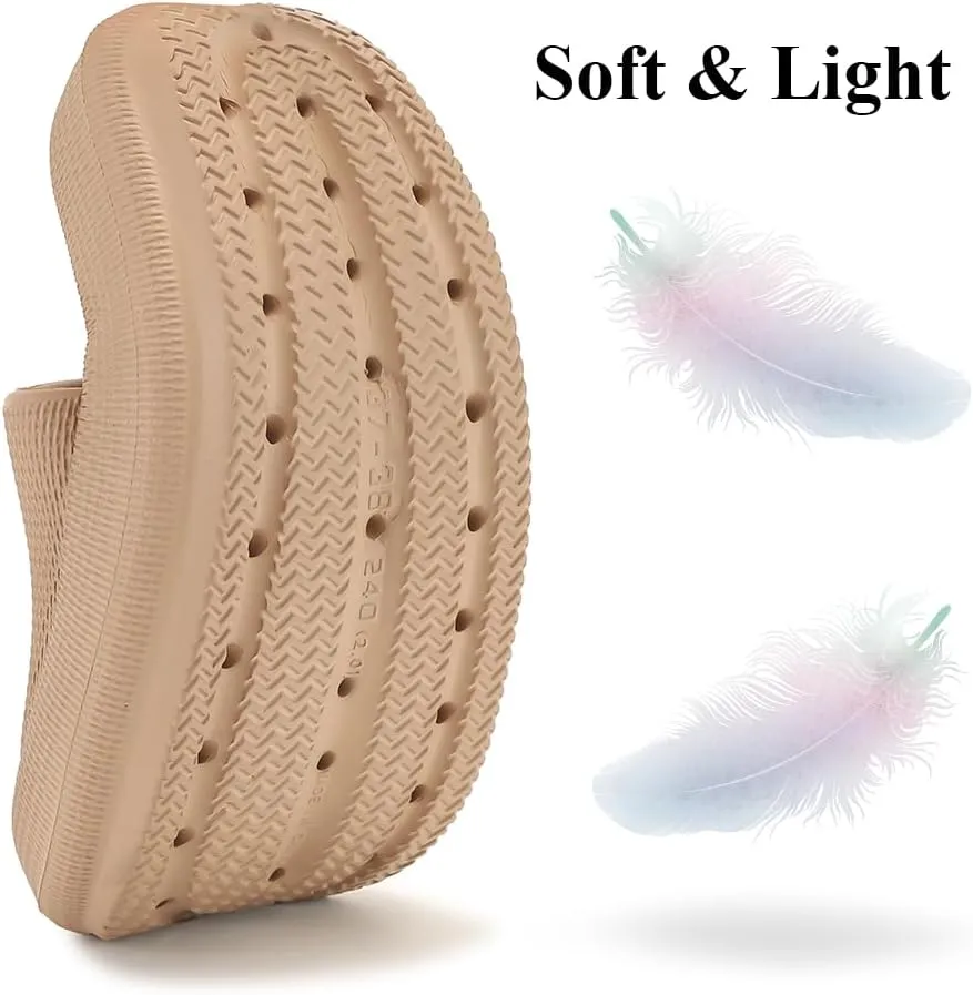 TOBVZOO Cloud Slippers for Women and Men, Cloud Slides Soft Thick Sole, Non Slip Bathroom Pillow Slippers Sandals