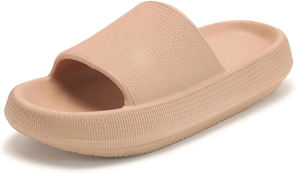 TOBVZOO Cloud Slippers for Women and Men, Cloud Slides Soft Thick Sole, Non Slip Bathroom Pillow Slippers Sandals