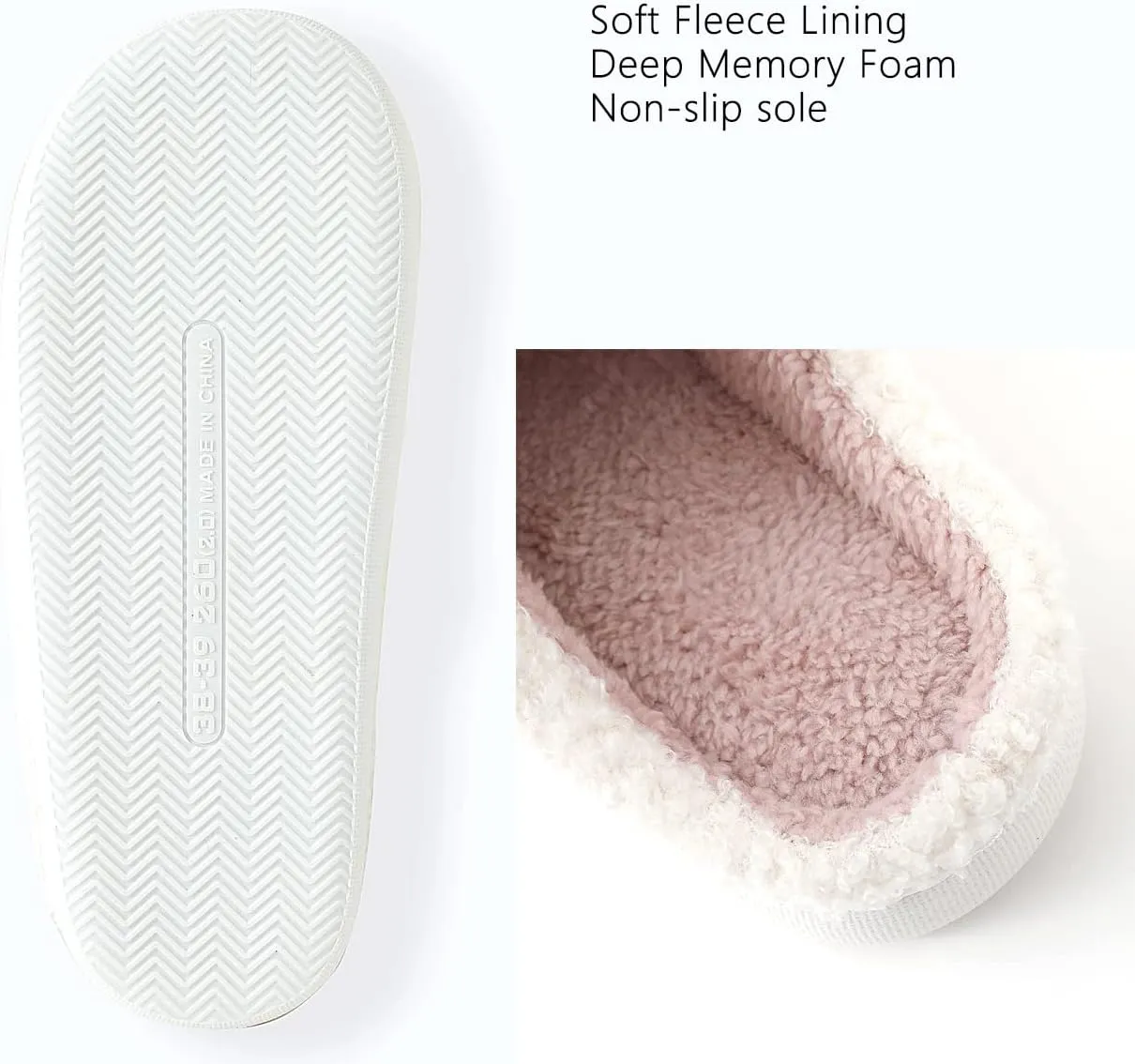 TOCONFFON Happy Face Cozy Comfy House Slippers - Fuzzy Fluffy Slippers with Memory Foam for Men Women