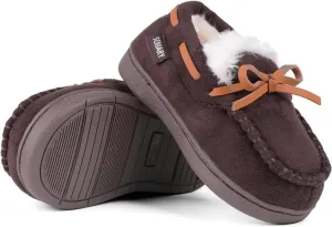 Toddler Kids' Moccasin House Shoe with Indoor Outdoor Memory Foam Sole Protection Slipper U722WLFX-0914