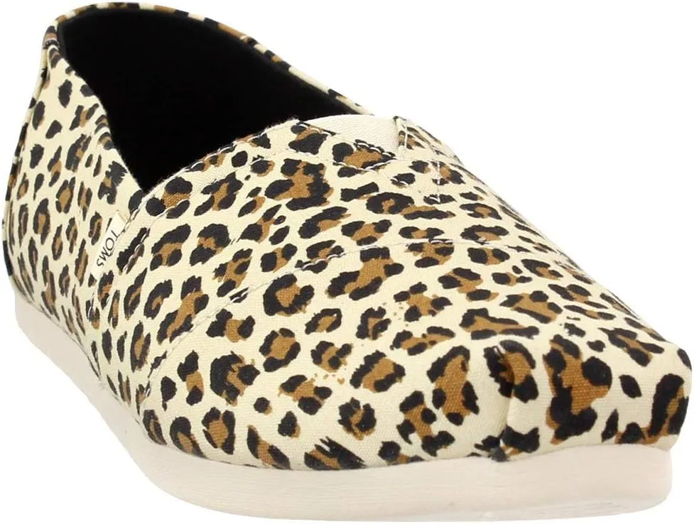 TOMS Alpargata Women's Classic Canvas Leopard Print Flat Espadrille