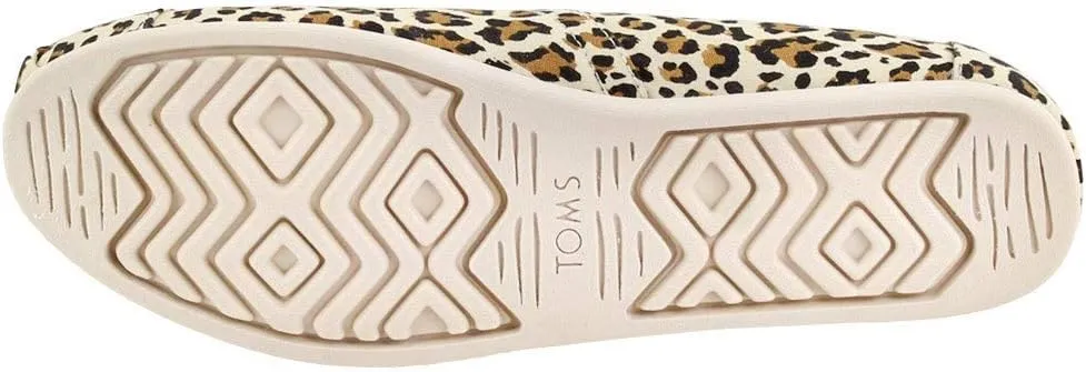TOMS Alpargata Women's Classic Canvas Leopard Print Flat Espadrille