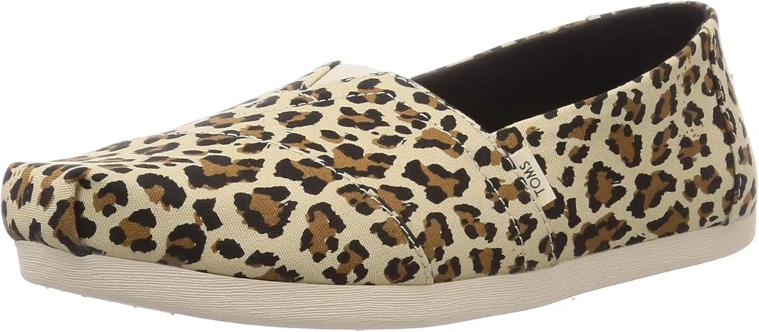 TOMS Alpargata Women's Classic Canvas Leopard Print Flat Espadrille