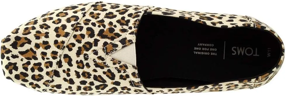 TOMS Alpargata Women's Classic Canvas Leopard Print Flat Espadrille