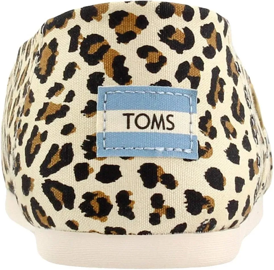 TOMS Alpargata Women's Classic Canvas Leopard Print Flat Espadrille