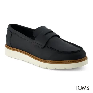 TOMS Men Navi Travel Lite Havana Black Leather Loafer
