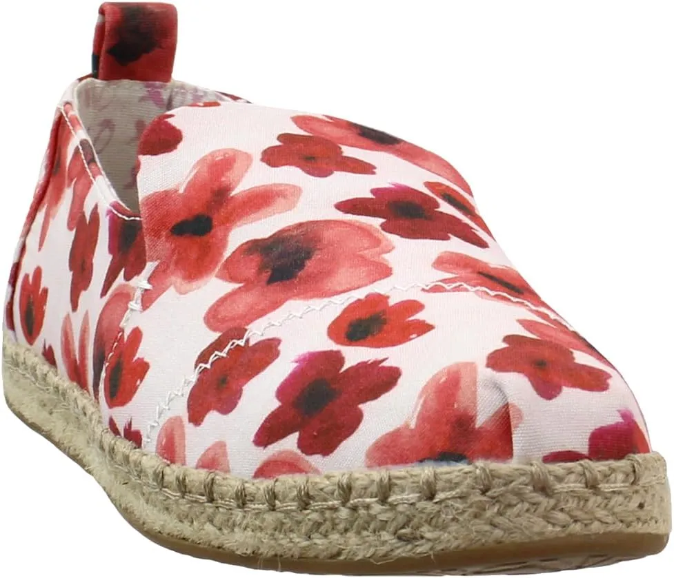TOMS Womens Deconstructed Alpagarta Slip On Flats Casual - White