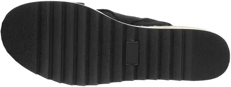 TOMS Womens Diana Crossover Platform Espadrille Casual Sandals Casual Mid Heel 2-3" - Black