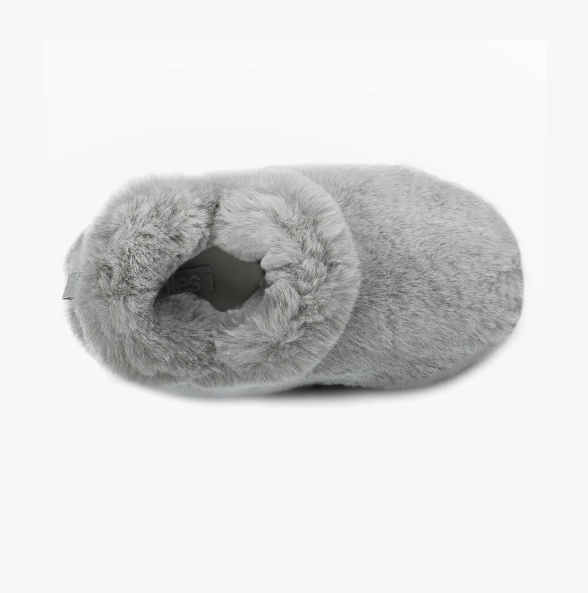Totes Toasties FAUX FUR Boot Slippers Womens Grey