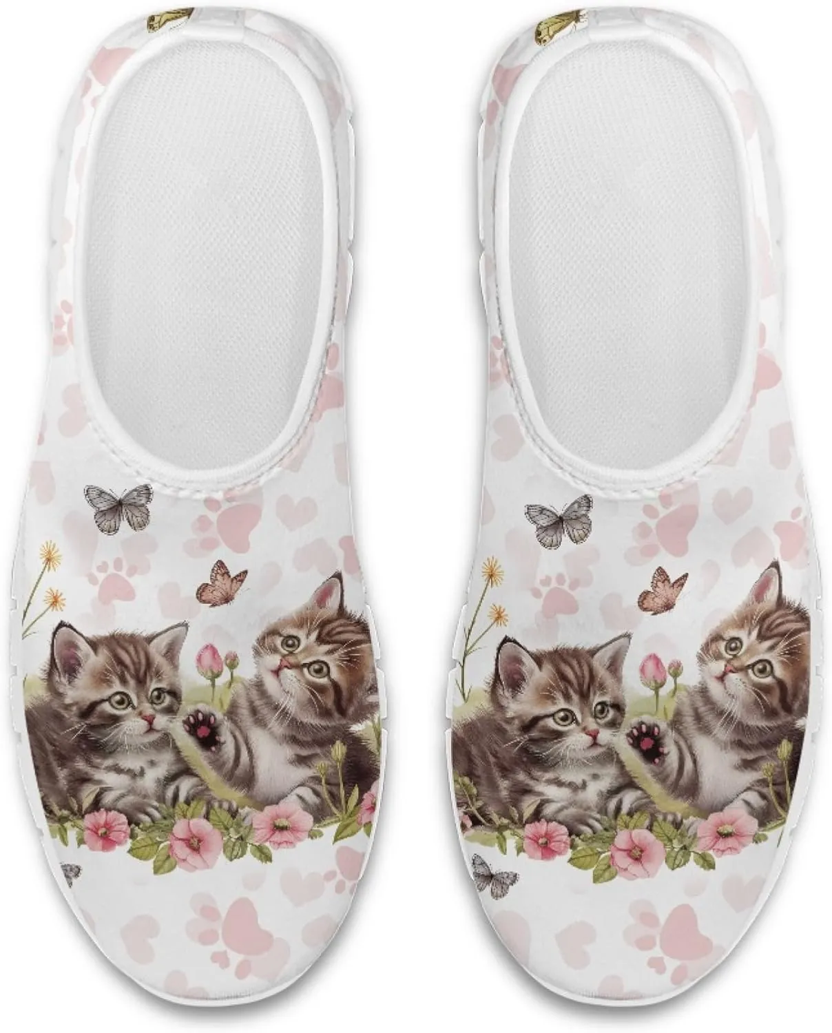 Trendy Print Womens Shoes Slip-on Walking Shoes Sneakers Breathable Mesh Casual Footwear