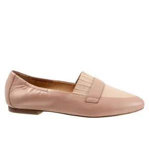 Trotters Emotion T2056-185 Womens Beige Wide Leather Loafer Flats Shoes