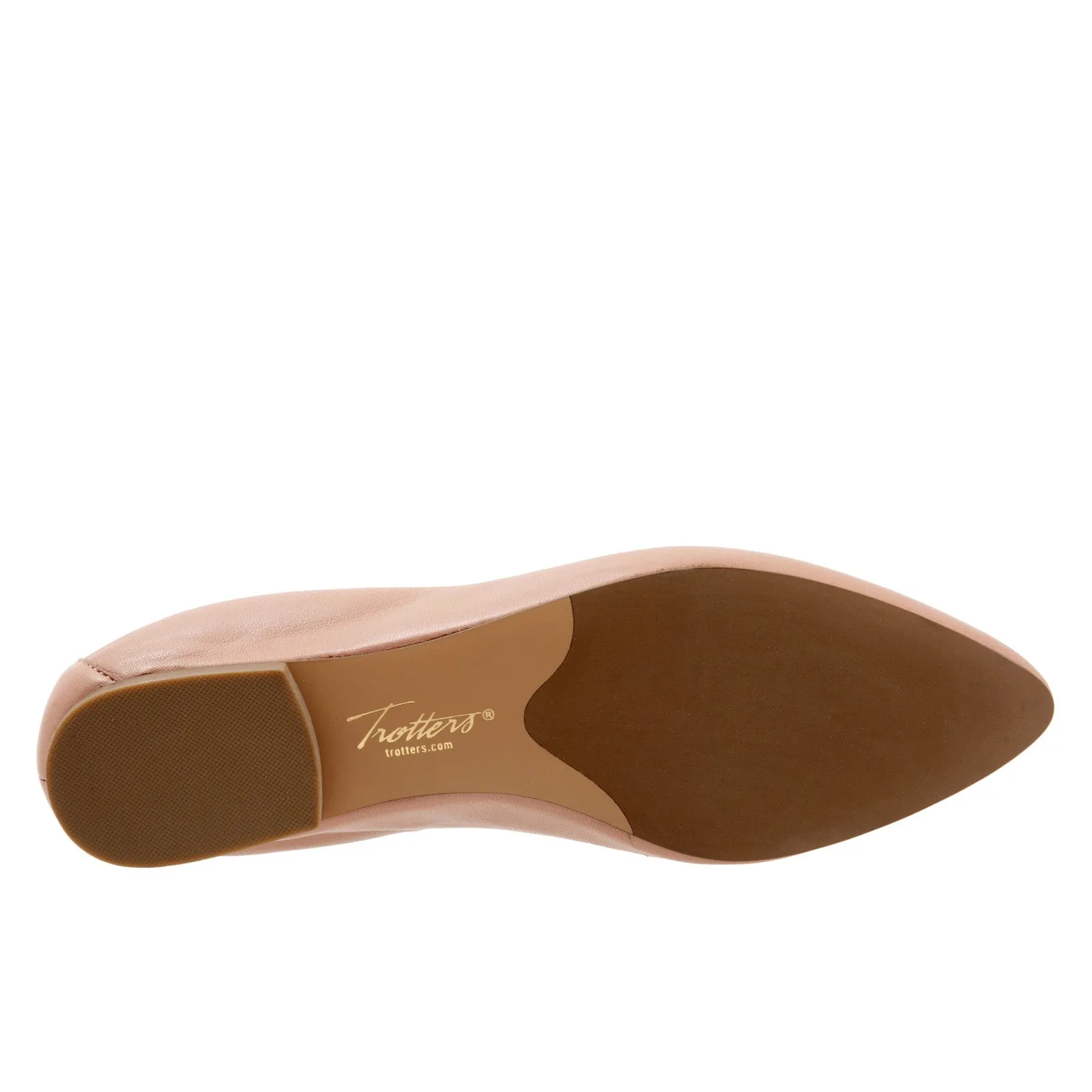 Trotters Emotion T2056-185 Womens Beige Wide Leather Loafer Flats Shoes