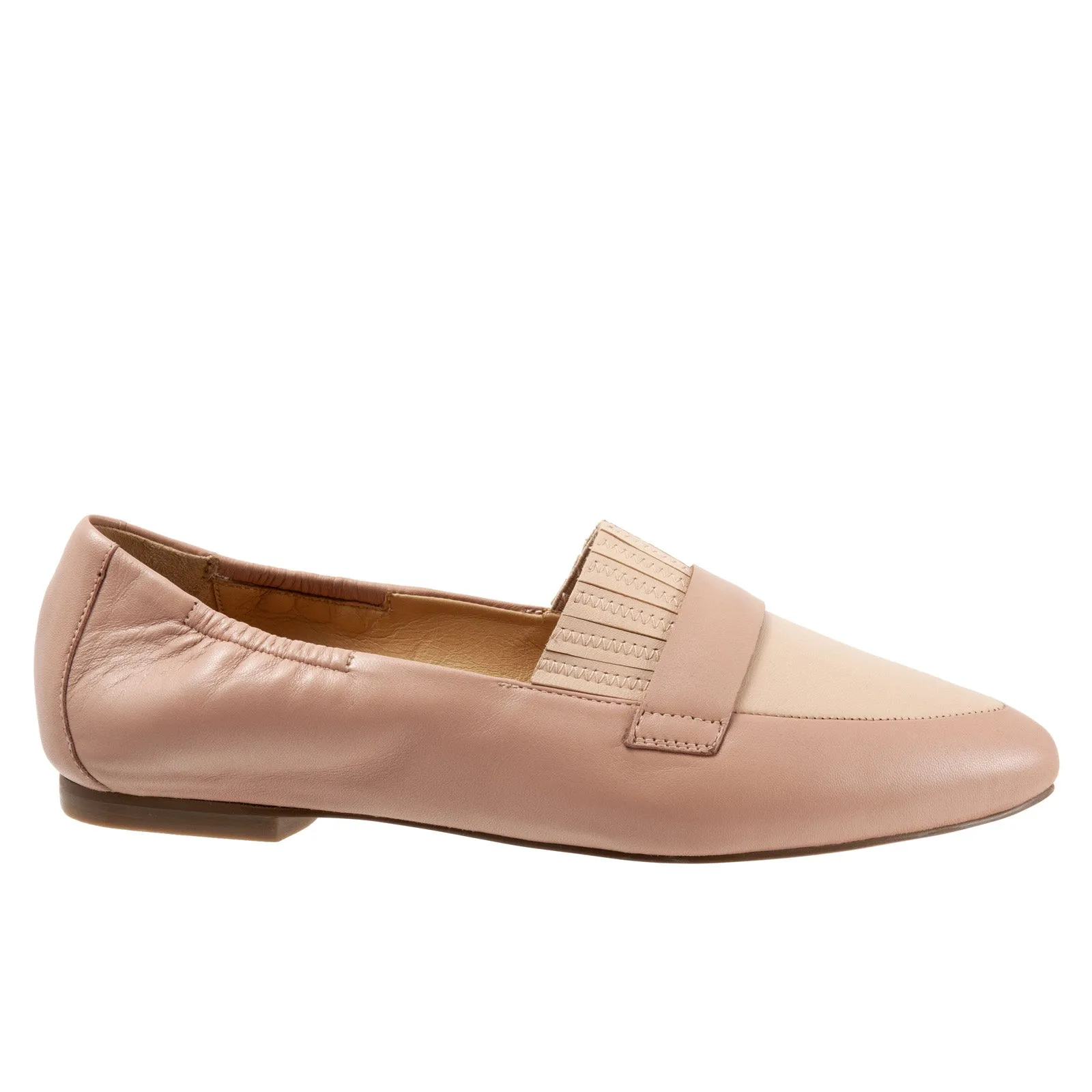 Trotters Emotion T2056-185 Womens Beige Wide Leather Loafer Flats Shoes