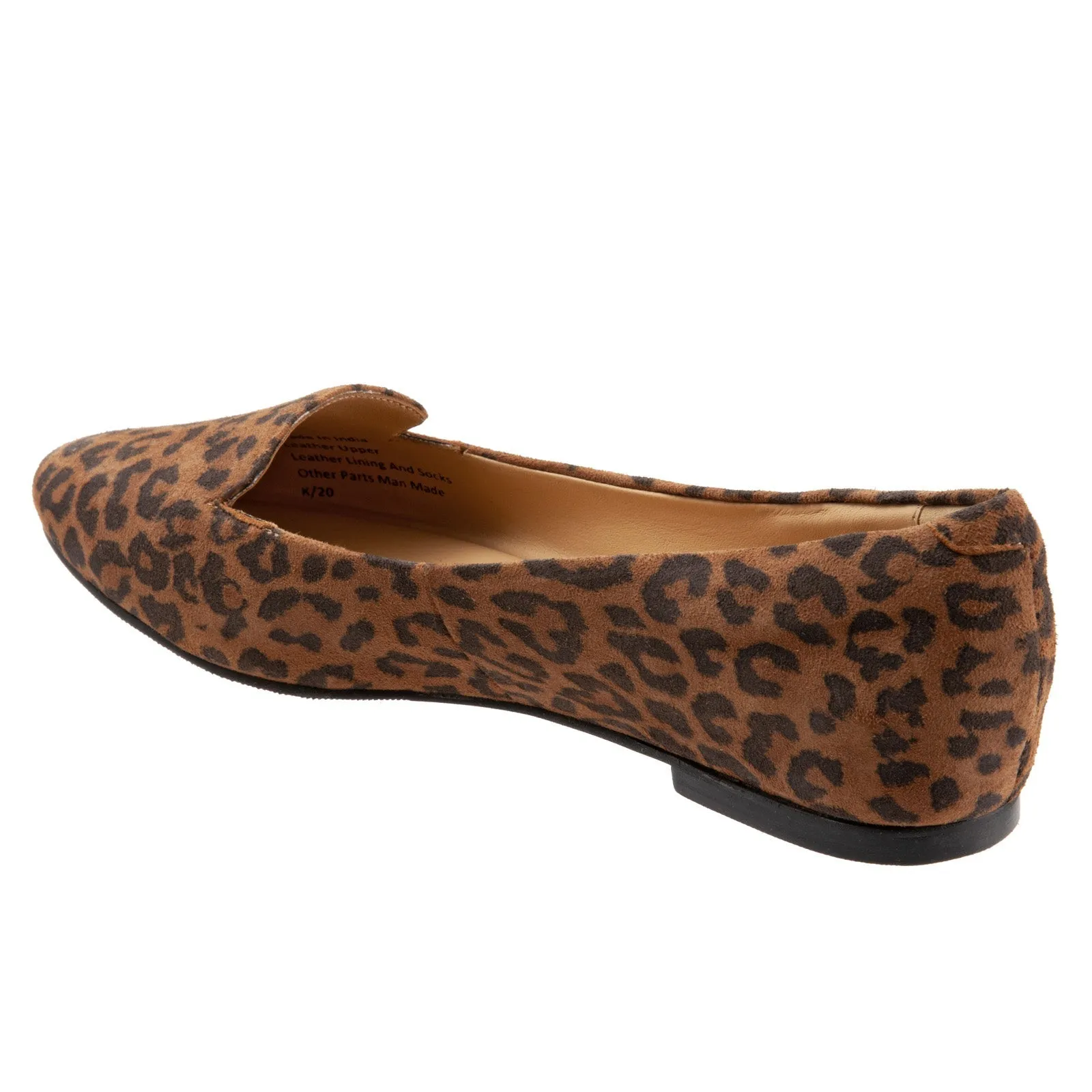 Trotters Harlowe T1707-925 Womens Brown Wide Leather Loafer Flats Shoes
