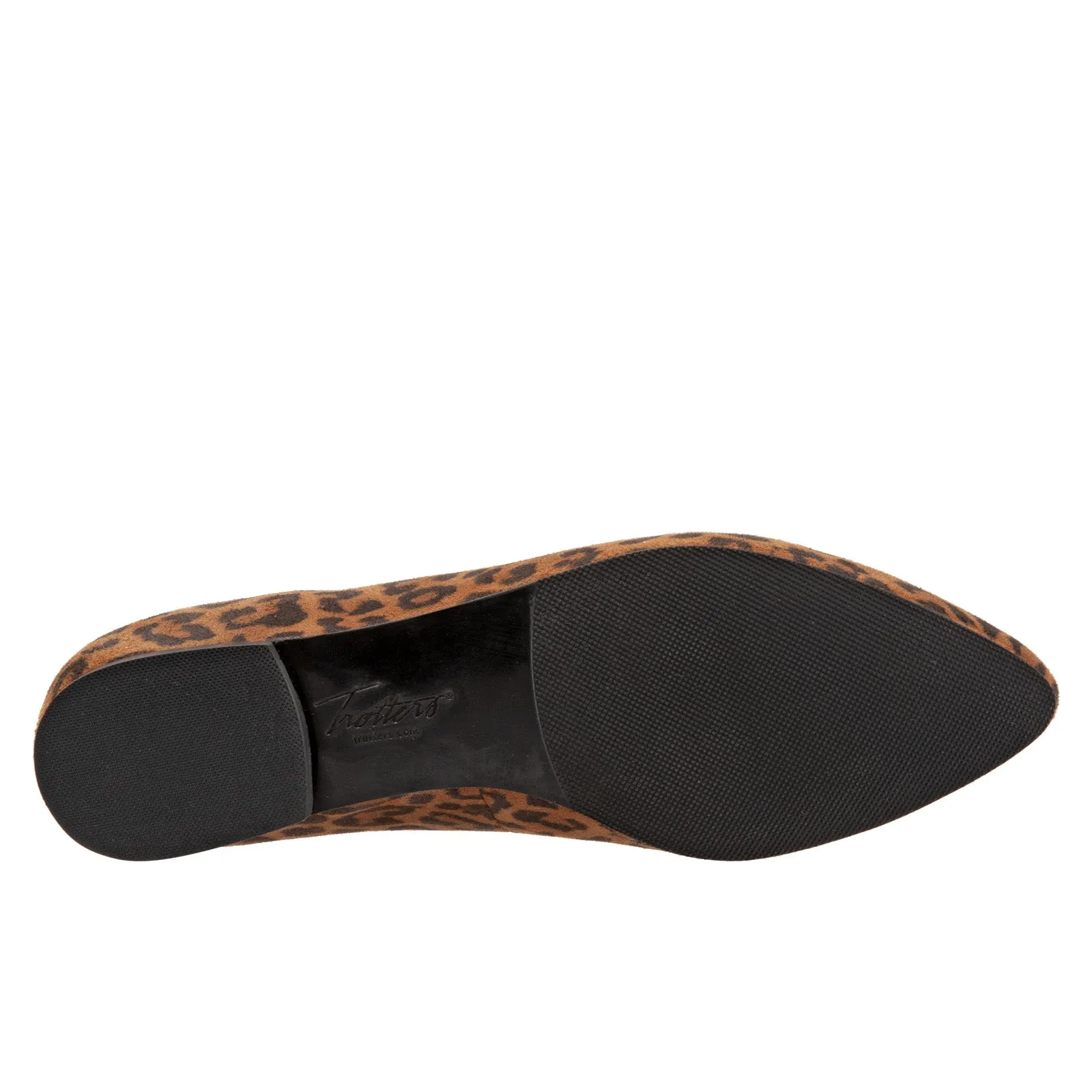 Trotters Harlowe T1707-925 Womens Brown Wide Leather Loafer Flats Shoes