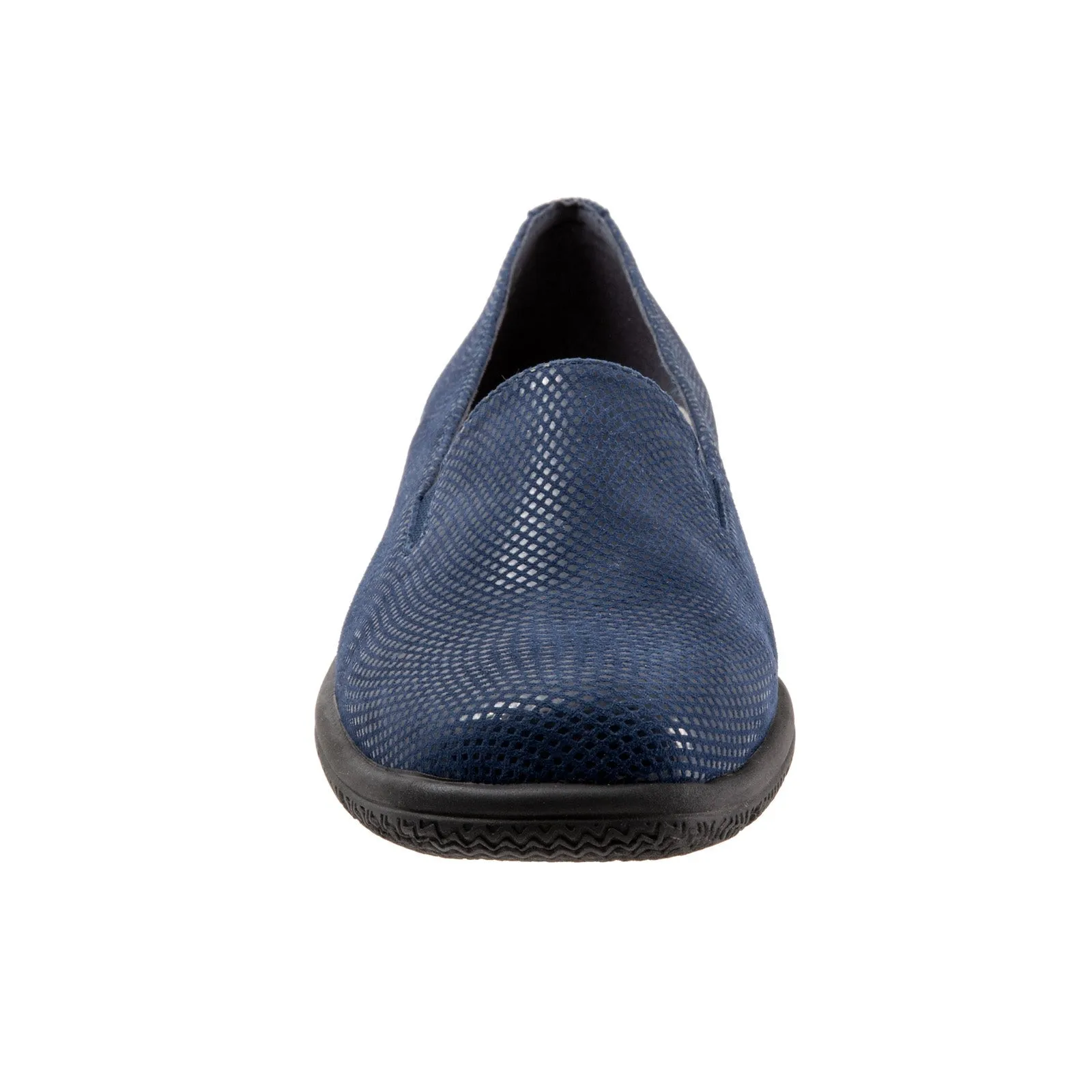 Trotters Universal T2110-406 Womens Blue Narrow Leather Loafer Flats Shoes