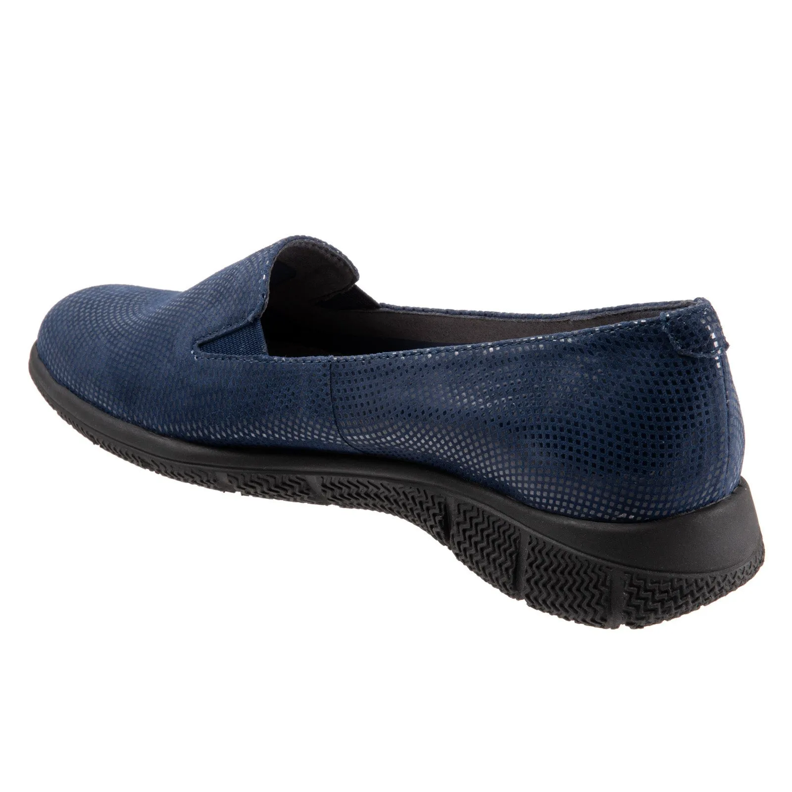 Trotters Universal T2110-406 Womens Blue Narrow Leather Loafer Flats Shoes