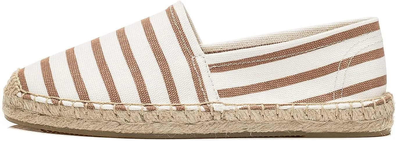 U-lite Women's Espadrilles Slip on Sneakers Womens Canvas Slip on Flats Fashion Canvas Sneakers for Women Loafers Casual Shoes