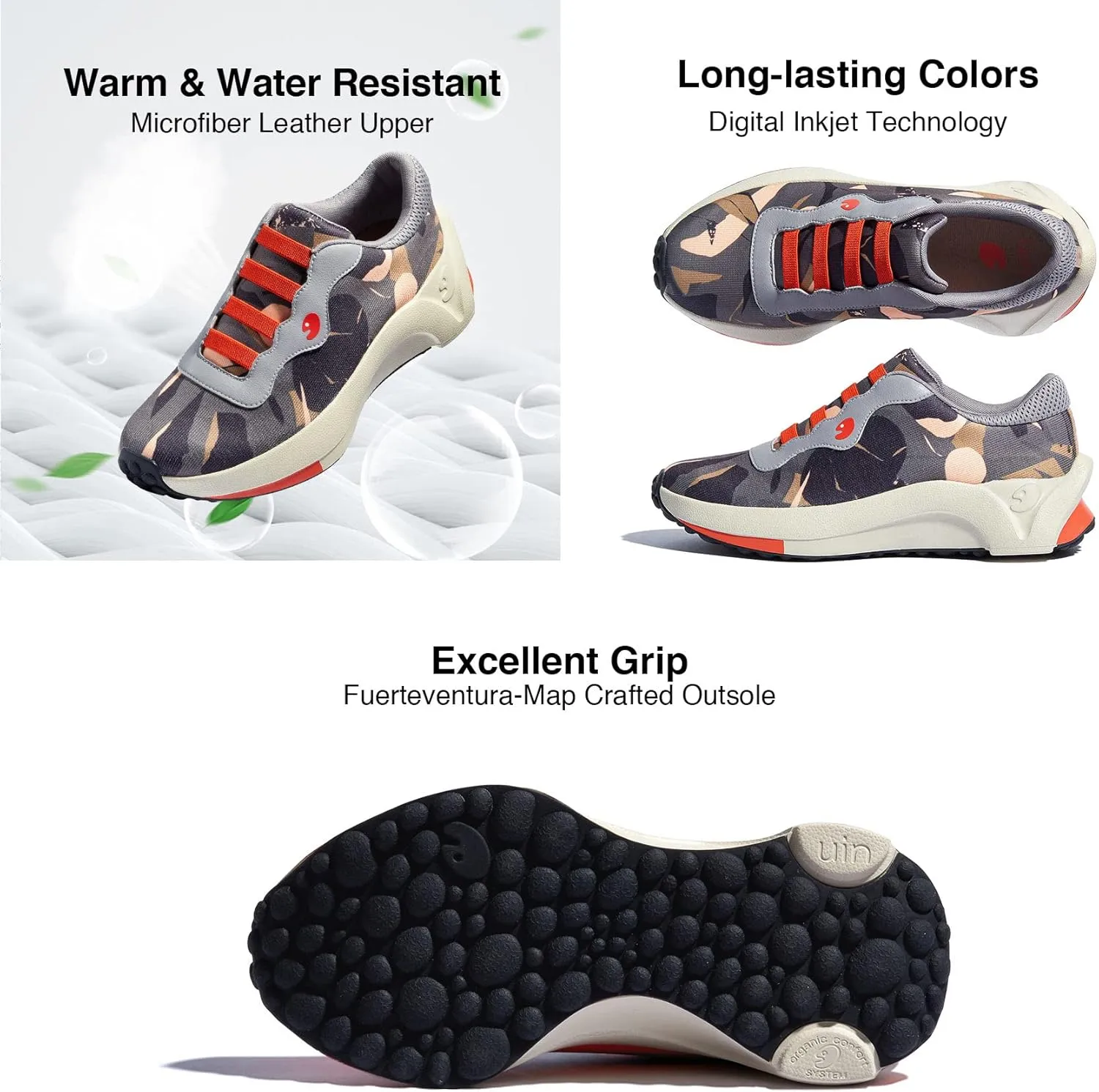 UIN Men's Art Travel Walking Shoes Slip On Casual Lightweight Wide Toe Fashion Sneaker Sevilla