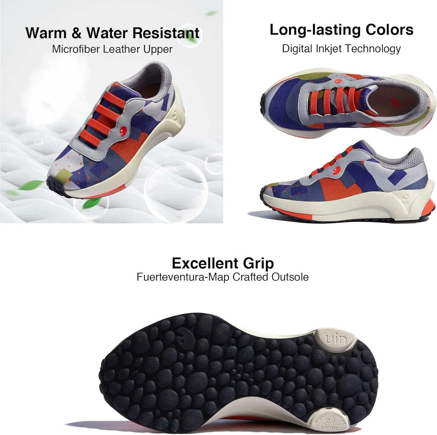 UIN Men's Art Travel Walking Shoes Slip On Casual Lightweight Wide Toe Fashion Sneaker Sevilla