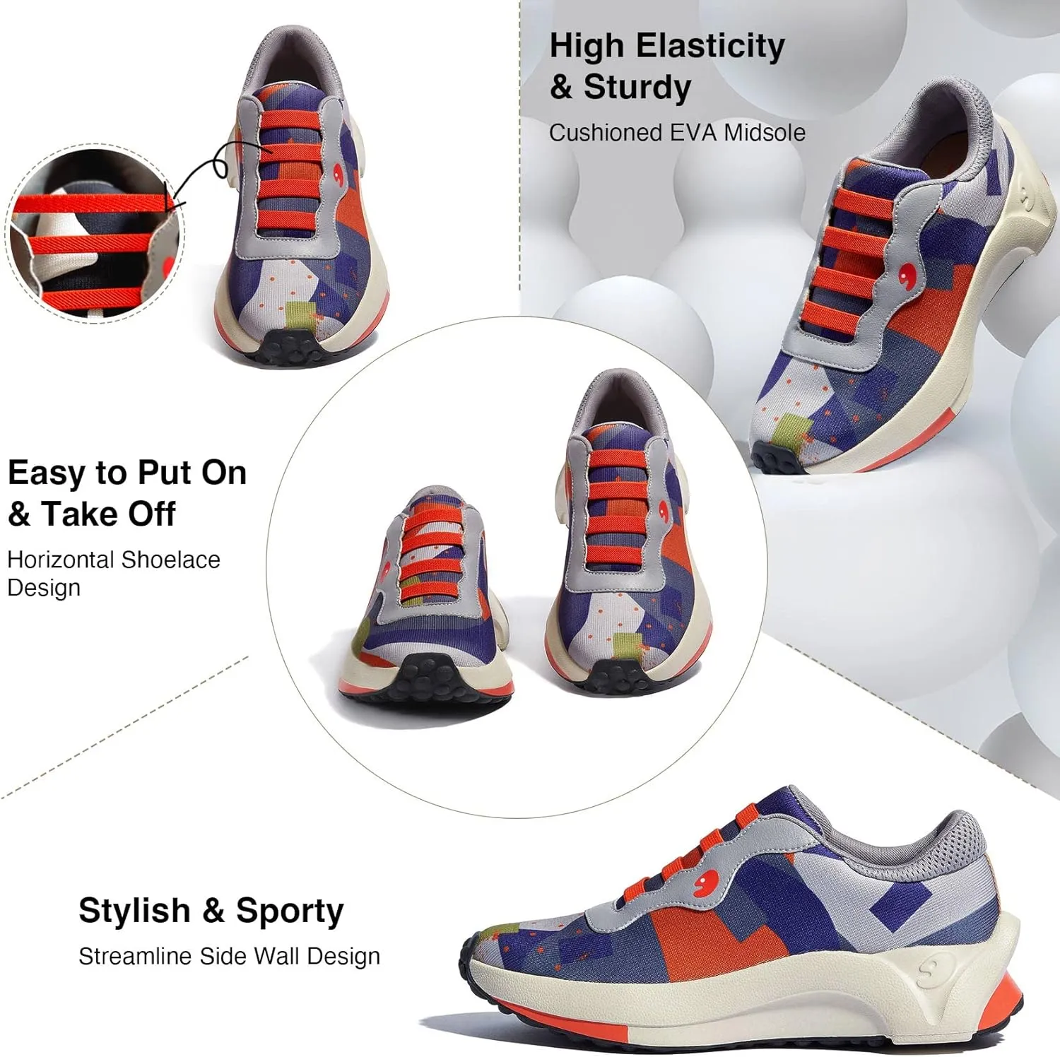 UIN Men's Art Travel Walking Shoes Slip On Casual Lightweight Wide Toe Fashion Sneaker Sevilla