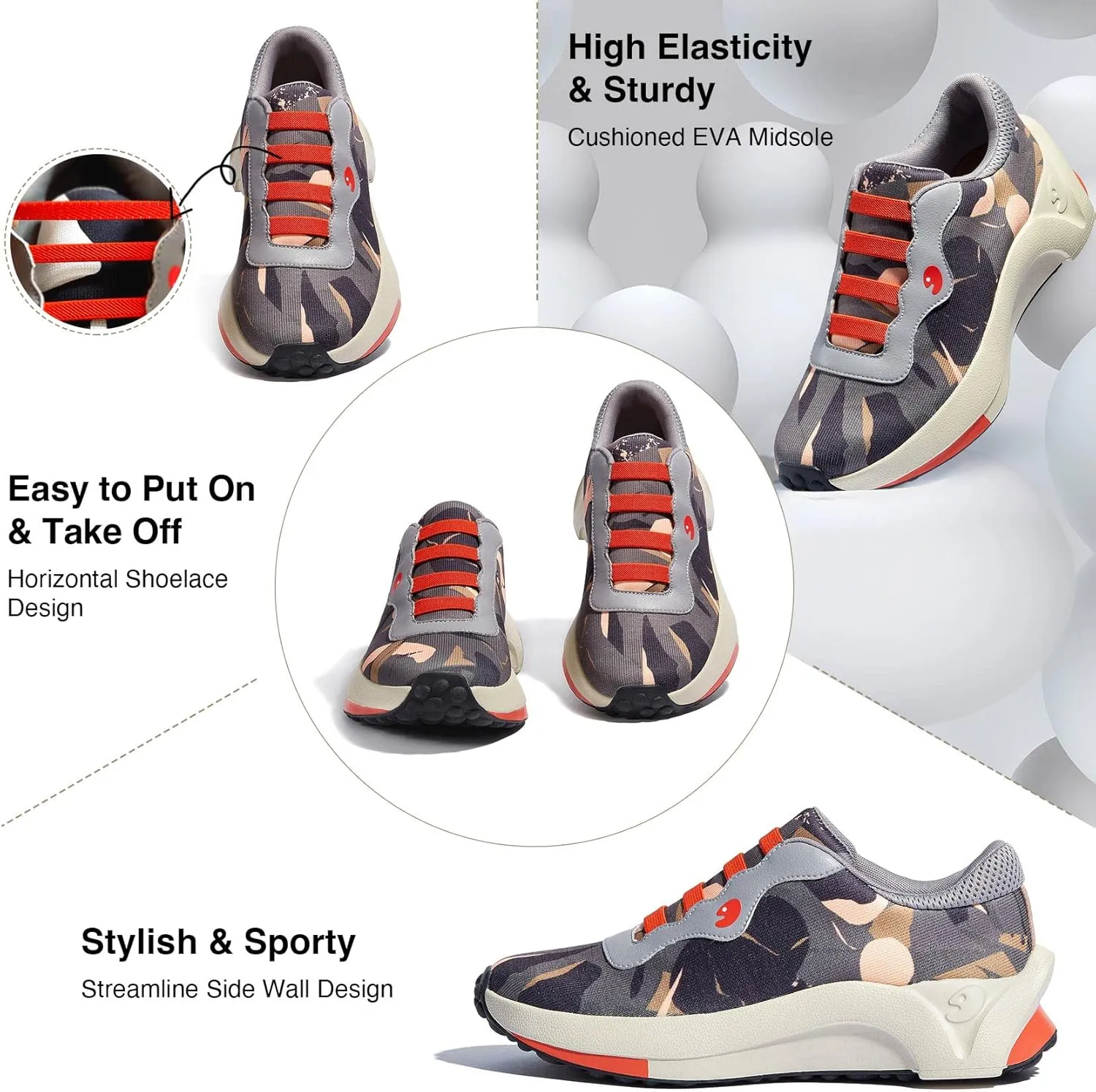 UIN Men's Art Travel Walking Shoes Slip On Casual Lightweight Wide Toe Fashion Sneaker Sevilla