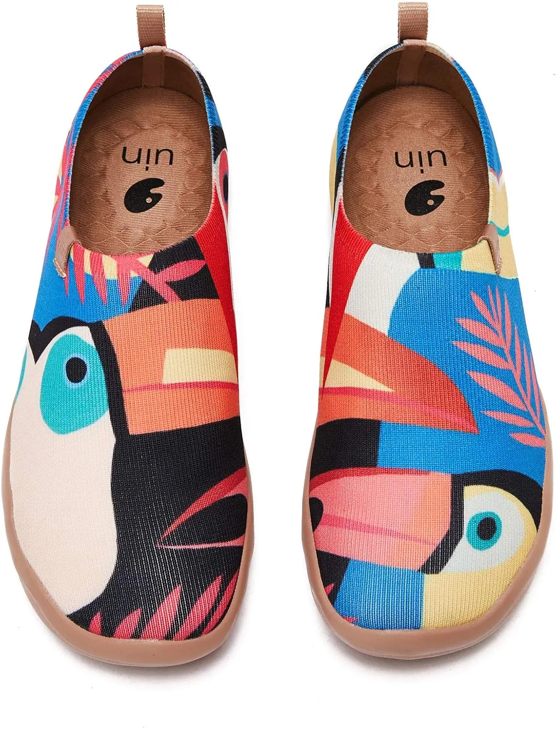 UIN Women's Slip-On Shoes Comfortable Breathable Knit Casual Footwear Stylish Travel-Friendly Loafers