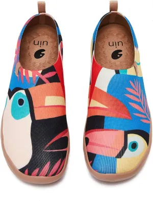 UIN Women's Slip-On Shoes Comfortable Breathable Knit Casual Footwear Stylish Travel-Friendly Loafers