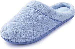 ULTRAIDEAS Women's Indoor Terry Clog Slipper with Memory Foam, Slip-On Ladies Comfy House Shoe with Non-Slip Rubber Sole