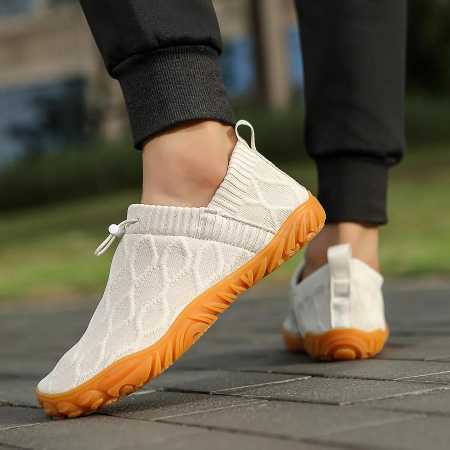 UMANPOO Men Hiking Water Shoes Barefoot Running Slip On Sneakers Casual Walking Slippers Gym Sock Flats Loafers Non Slip