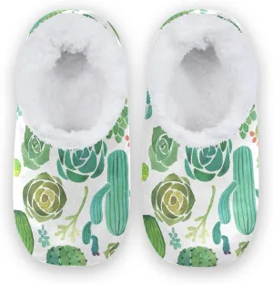 Unisex Fuzzy House Slippers, Warm Fur Lining Shoes, Non-Slip Memory Foam Slippers M-XXL