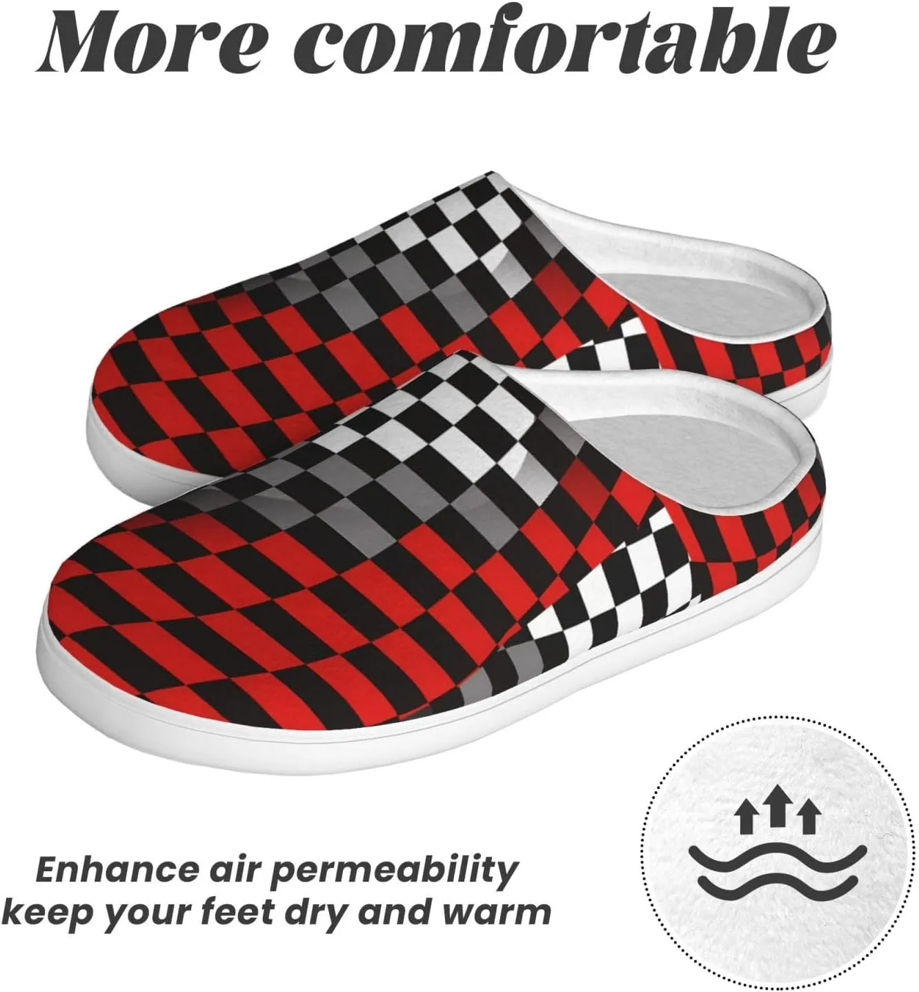 Unisex Slippers Winter Warm Non-Slip Fluffy Slippers Slip-On Plush Slippers House Slippers For Women Men Shoes Gifts
