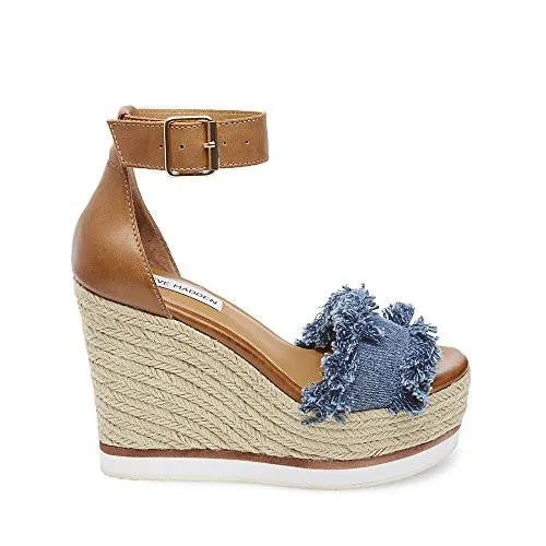 Valley Wedge Sandal Denim Fabric 8 M Us