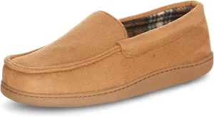 Van Heusen Men's Slippers Comfy Slip-On Micro Suede House with SoftFlannel Lining