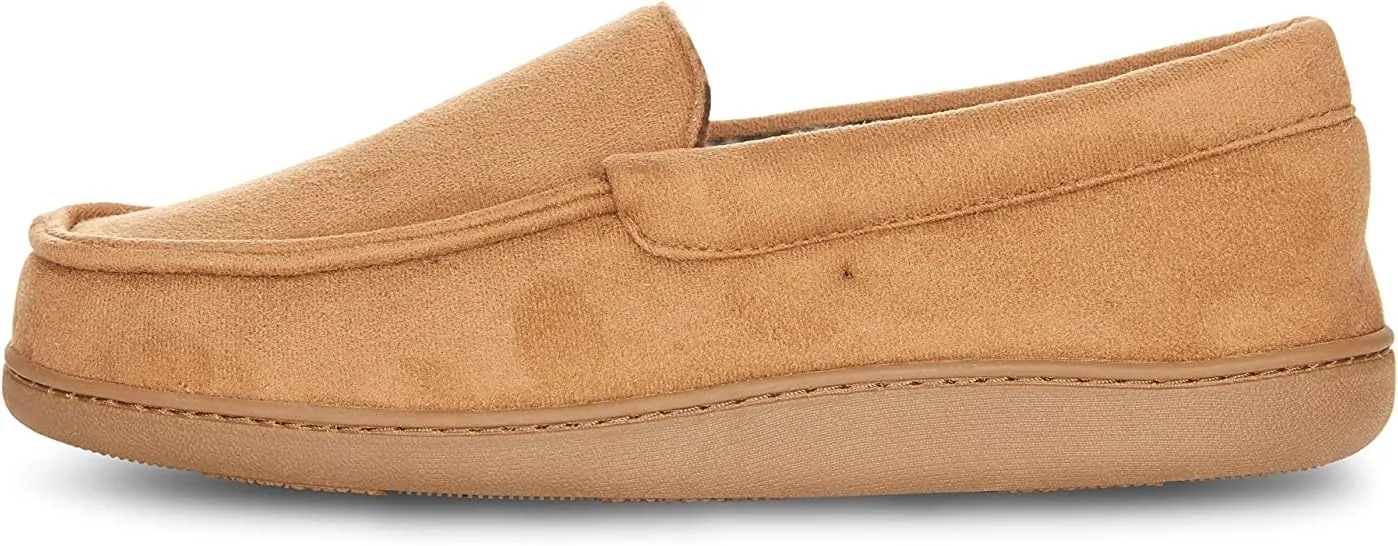 Van Heusen Men's Slippers Comfy Slip-On Micro Suede House with SoftFlannel Lining