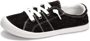 Vanessa Women's Slip On Canvas Shoes Low Top Fashion Sneakers Casual Flats Walking Shoes Comfy Loafers