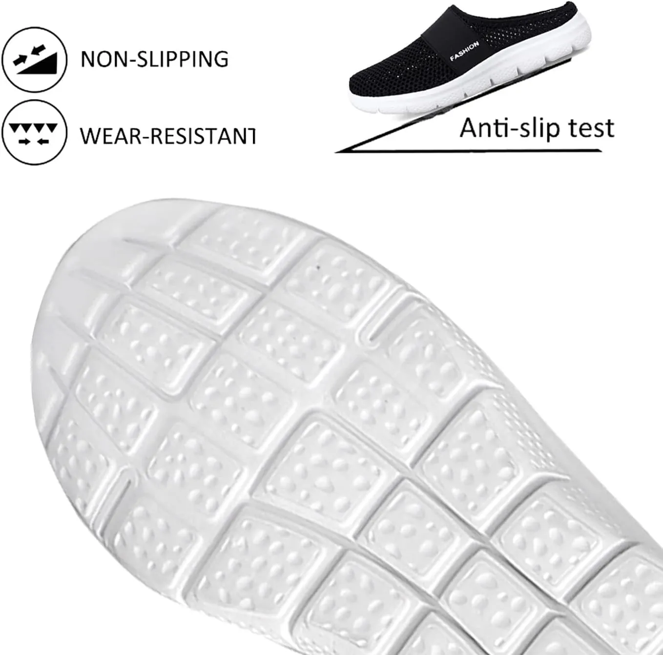 VARSKARC Women's Summer Spring Breathable Slip-on Leisure Sneakers Outdoor Slippers