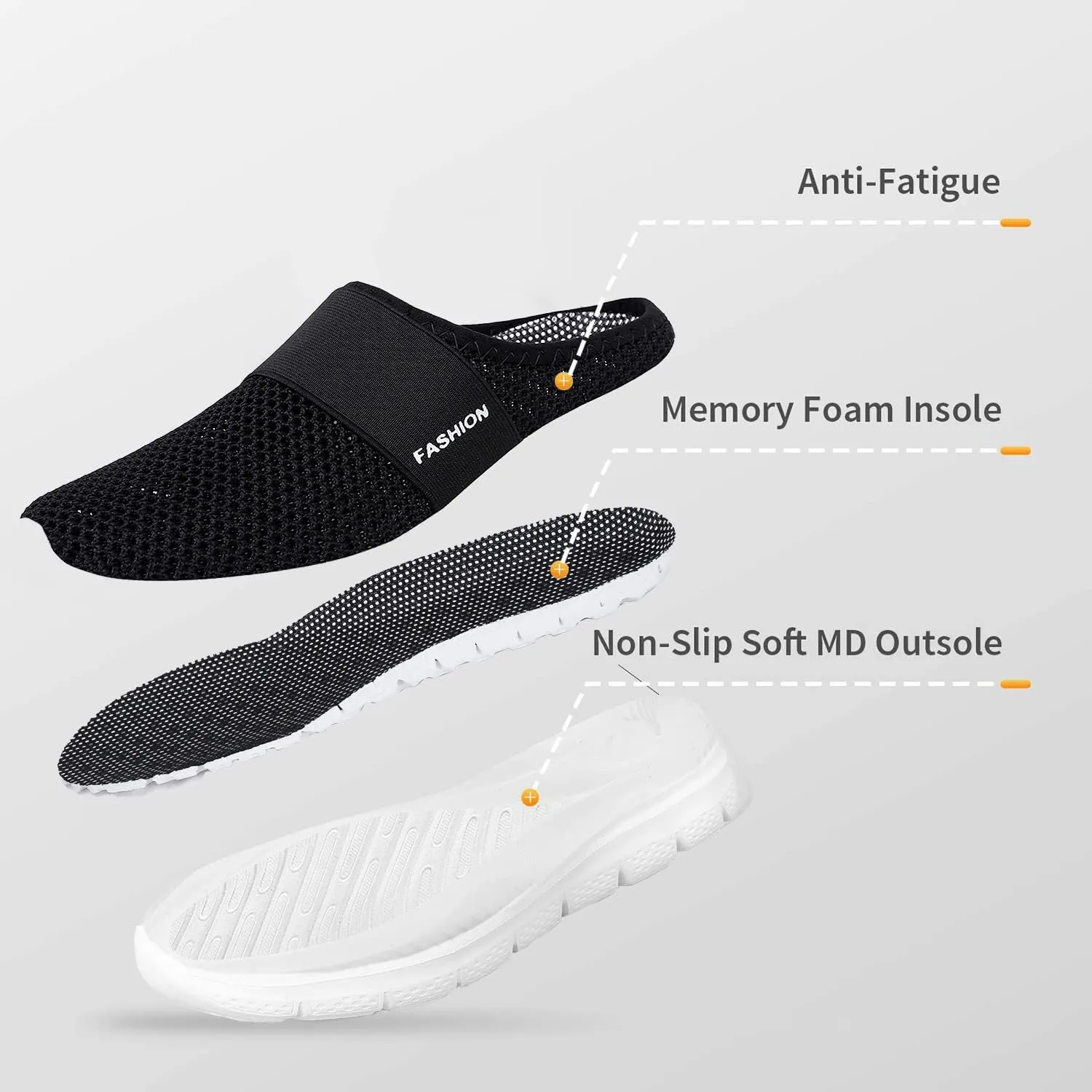 VARSKARC Women's Summer Spring Breathable Slip-on Leisure Sneakers Outdoor Slippers
