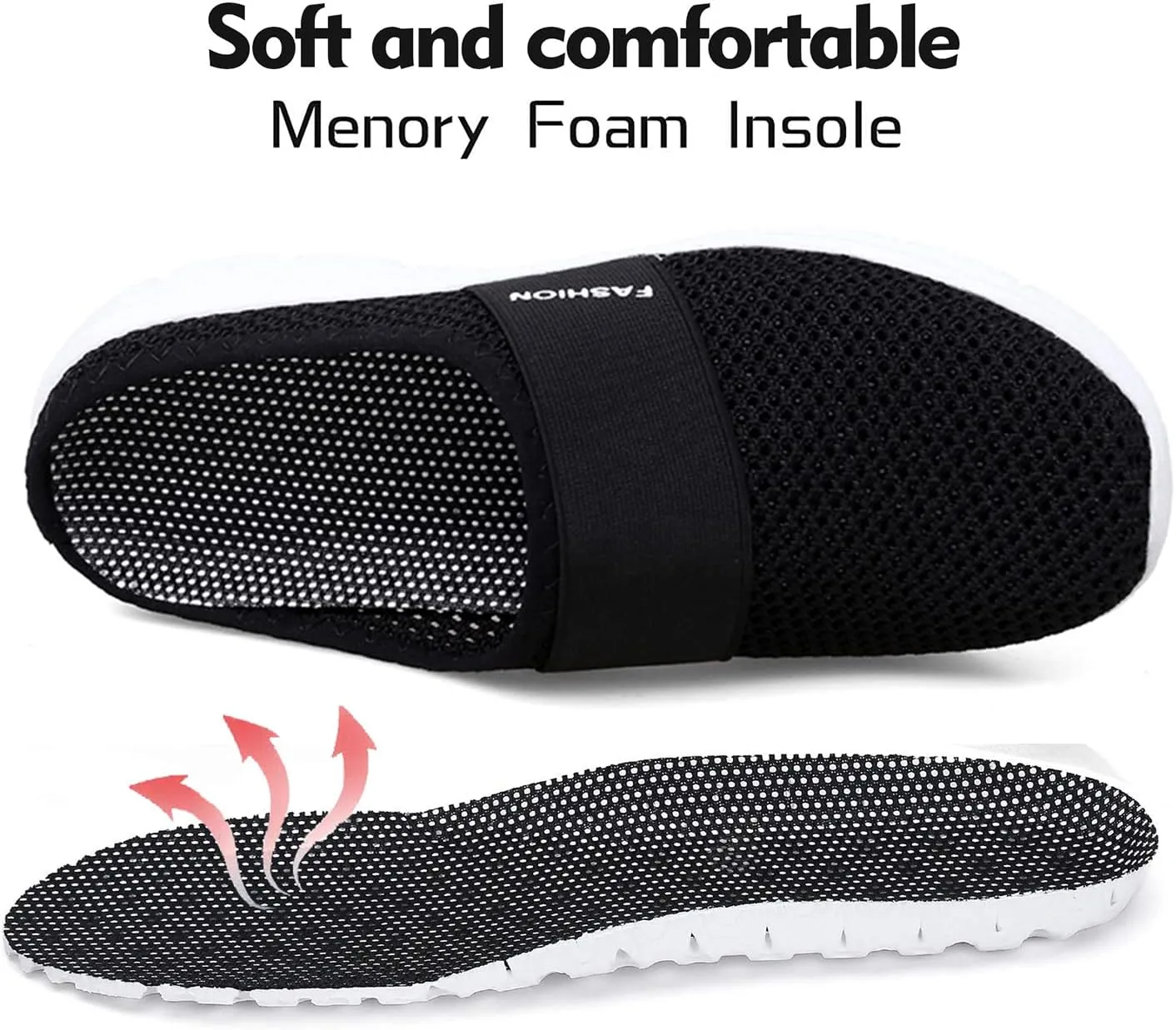 VARSKARC Women's Summer Spring Breathable Slip-on Leisure Sneakers Outdoor Slippers