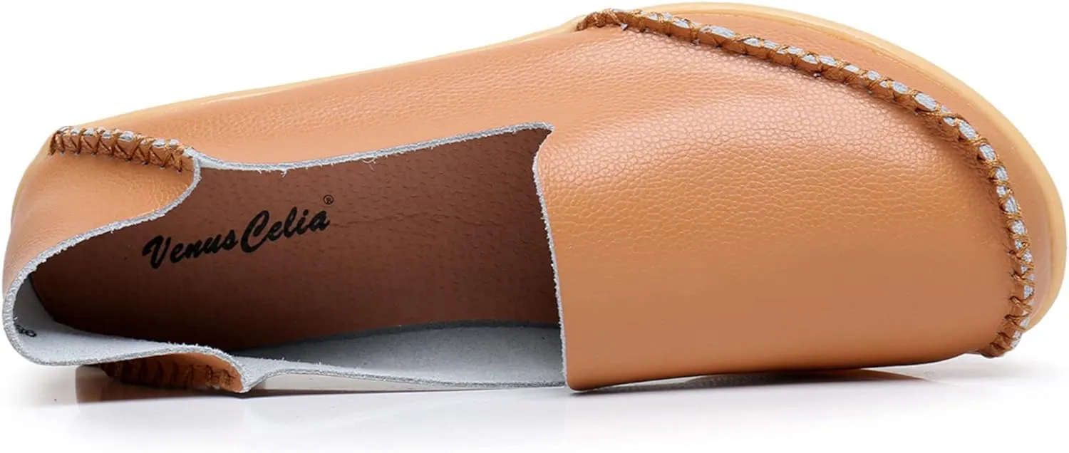 VenusCelia Women's Streamline Comfort Walking Flat Loafer