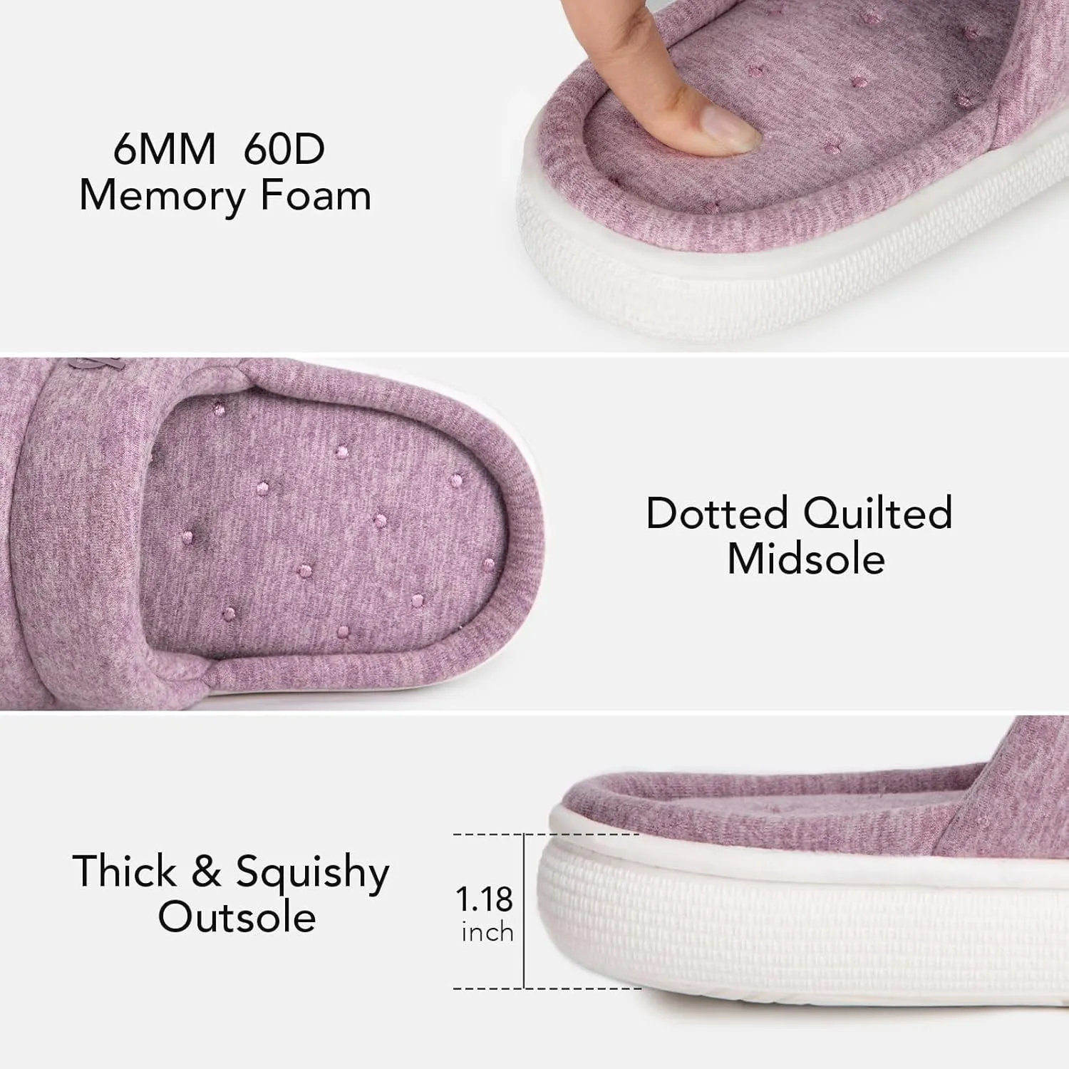 VeraCosy Women's Open Toe Slippers Comfy Memory Foam Slip on House Shoes