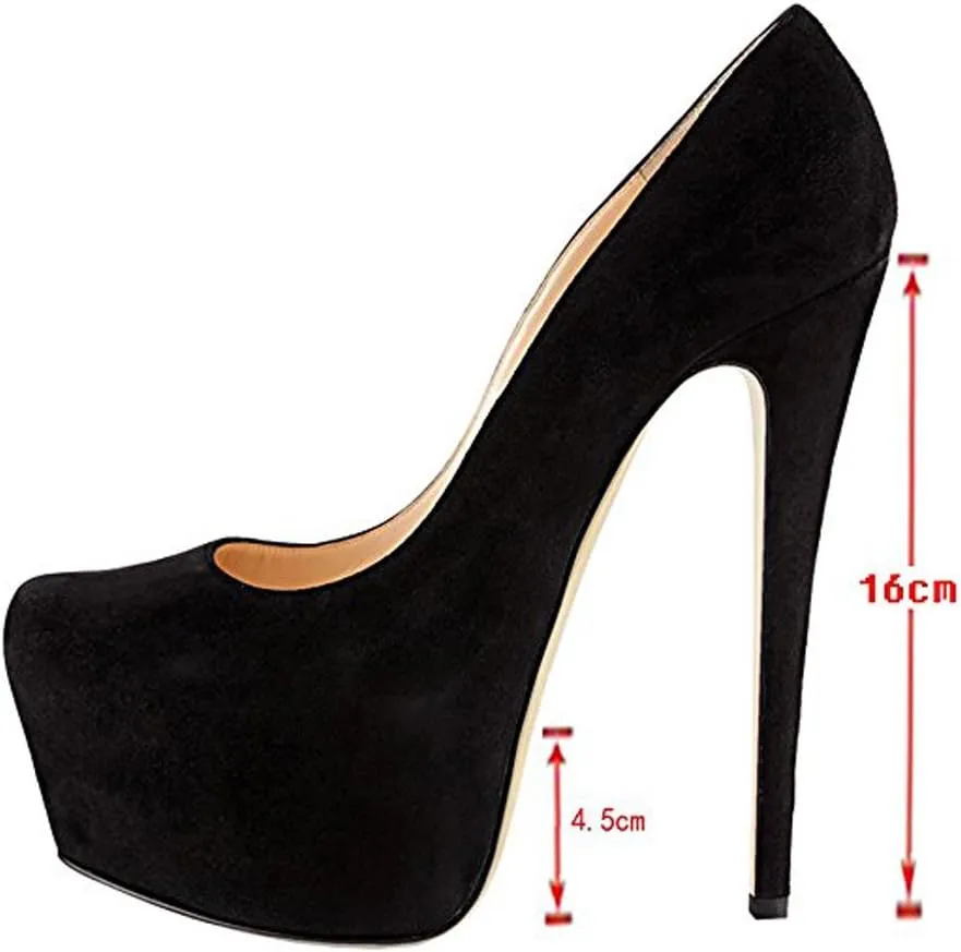 VERISSON Fashionable Slip-on High Heeled Platform Pumps Stiletto Court Shoes for Wedding Dress