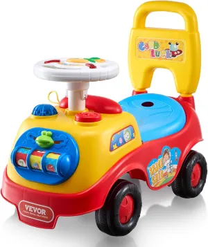 VEVOR Ride On Push Car for Toddlers, Ages 19  Months, Ride Racer, Sit to Stand Toddler Ride On Toy, Kids Ride On Car with Music Steering, Horn & Under Seat Storage, Ride On Toy for Boys Girls
