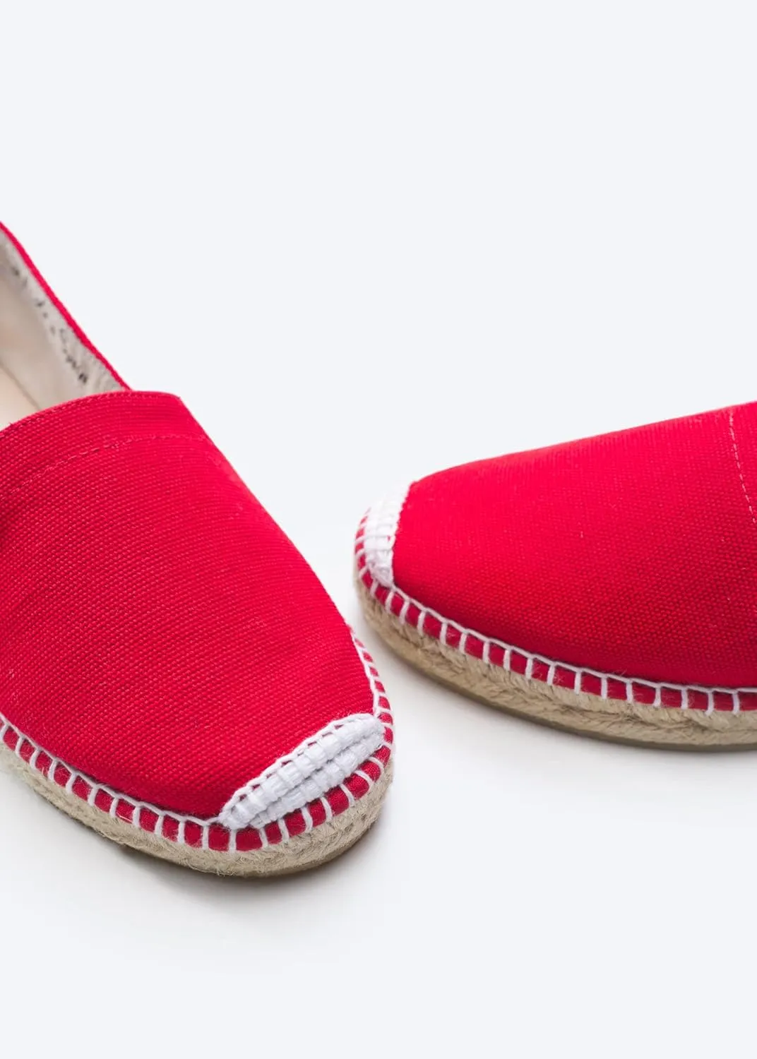 VISCATA Llafranc Canvas Espadrille Flats with Traditional White Stitching Soft Breathable Cotton Canvas and 100% Natural Jute Midsole for All Casual Occasions
